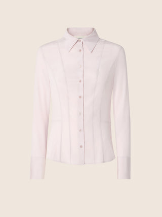 Shirt in Pink Stretch Crêpe de Chine 1