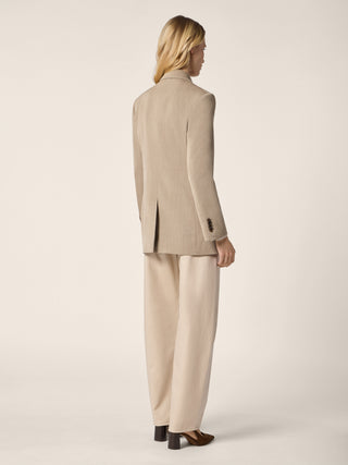 Double-Breasted Blazer in Sand-Beige Loro Piana Wool Cloth 3