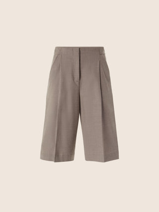 Bermuda Ivy, flanelle de laine bistretch couleur taupe chiné