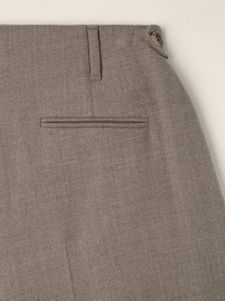 Bermuda Ivy, flanelle de laine bistretch couleur taupe chiné 3