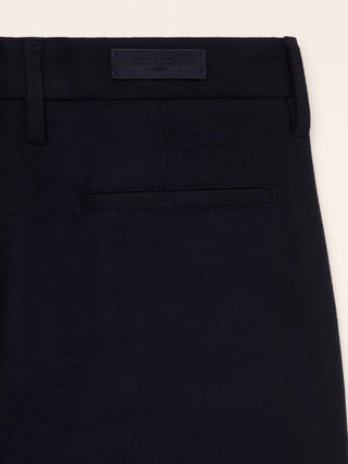 Meryl Slim Pants in Night Blue Bistretch Wool Flannel 2