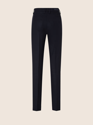 Meryl Slim Pants in Night Blue Bistretch Wool Flannel 3
