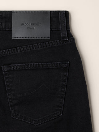 Jean 5 poches Kimberly coupe skinny en denim stretch noir délavé par rinçage 2