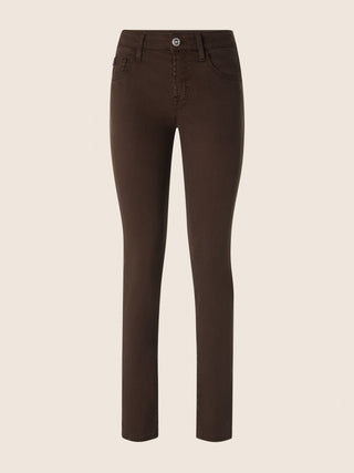 Kimberly Skinny 5 Pocket Pants in Brown Power Stretch Bull