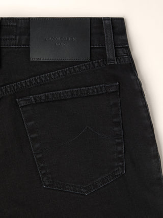 Victoria Flare 5 Pocket Jeans in Black Stretch Denim with Rinse Wash 2