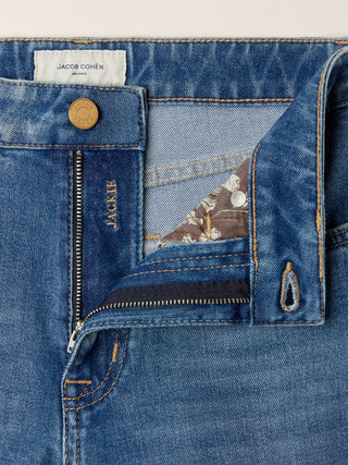 Jean 5 poches Jackie coupe palazzo en denim spécial confort de coton et lyocell bleu clair délavé vintage 6