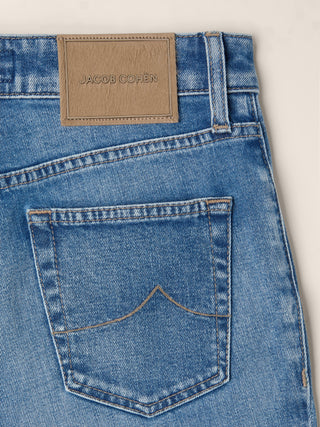 Jeans 5 tasche Kate straight in denim comfort blu chiaro lavaggio vintage 2