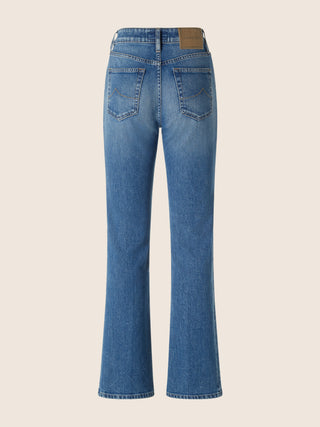 Jeans 5 tasche Kate straight in denim comfort blu chiaro lavaggio vintage 4