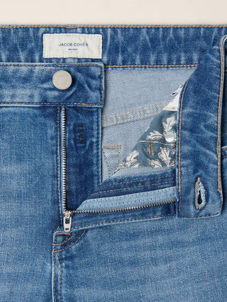 Jeans 5 tasche Kate straight in denim comfort blu chiaro lavaggio vintage 6