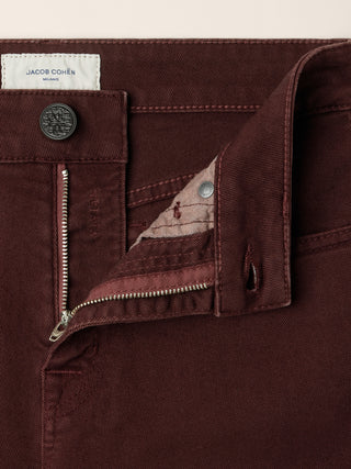 Vivian Bootcut 5 Pocket Pants in Burgundy Stretch Bull 4