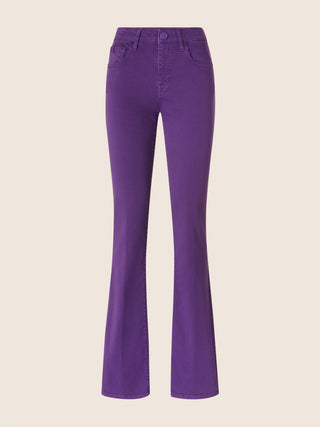 Vivian Bootcut 5 Pocket Pants in Purple Stretch Bull
