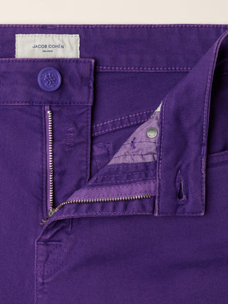 Vivian Bootcut 5 Pocket Pants in Purple Stretch Bull 5