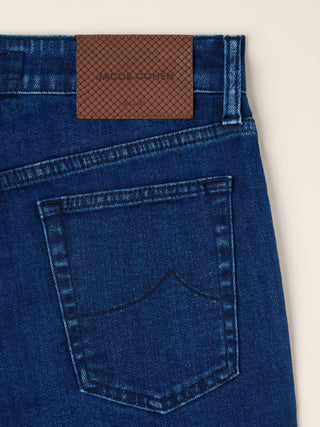 Vivian Bootcut 5 Pocket Jeans in Dark Blue Power Stretch Denim in Regenerated Cotton and Lyocell with Rinse Wash 2