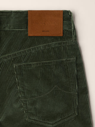 Vivian Bootcut 5 Pocket Pants in Sage Green Wide-Rib Cotton Corduroy 2