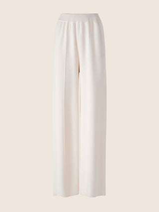 Pants in White Wool and Silk 1