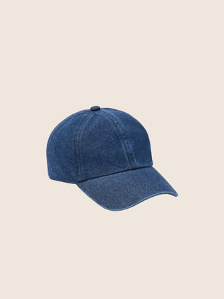 Baseball Hat in Blue Denim with Stone Wash 1