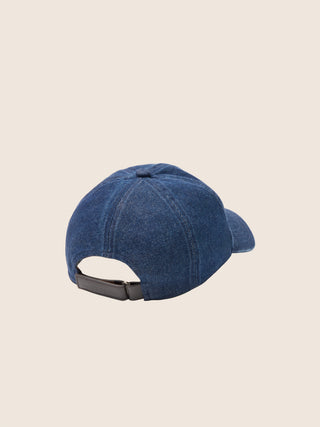 Baseball Hat in Blue Denim with Stone Wash 2