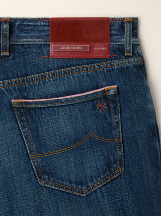 Edo LTD Regular-Straight 5 Pocket Jeans in Dark Blue Japanese Selvedge Denim with Vintage Wash 2