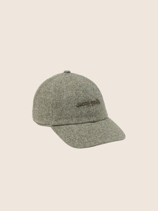Baseball Hat in Green Herringbone Flannel 1