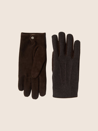 Handschuhe aus Wildleder und Wolle