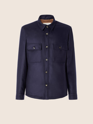 Overshirt in Midnight Blue Vitale Barberis Canonico Comfort Flannel