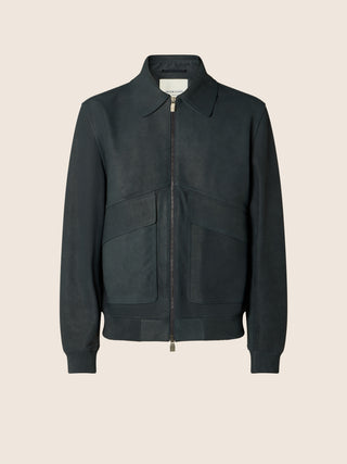 GIUBBINO  CON TASCONI IN PELLE CAMOSCIONE 1