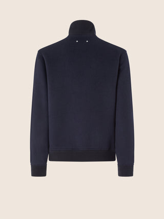 Bomber Jacket in Dark Blue Cashmere Double Fabric 2