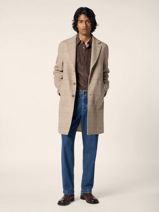 Coat in Hazelnut Double Wool and Cashmere 2