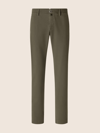 Pantaloni chino Bobby slim in twill stretch di cotone e lyocell taupe
