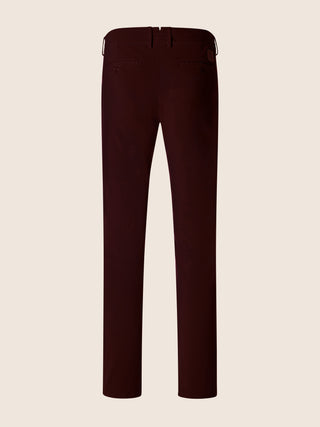 Bobby Slim Chino Pants in Brown Stretch Twill in Cotton and Lyocell 5