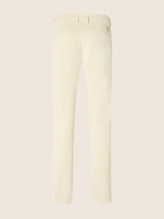 Bobby Slim Chino Pants in Off White Cotton Stretch Corduroy 3
