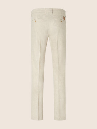 Bobby Slim Chino Pants in Light Beige Melange Vitale Barberis Canonico Comfort Flannel 3