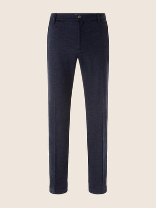 Pantaloni chino Gray regular in jersey double di lana blu notte