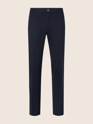 Pantaloni chino Gray regular in felpa di cotone e cachemire Cashisland blu navy melange 1