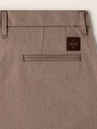 Jannik Regular-Slim Chino Pants in Camel Beige Cotton and Wool Stretch Drill 3