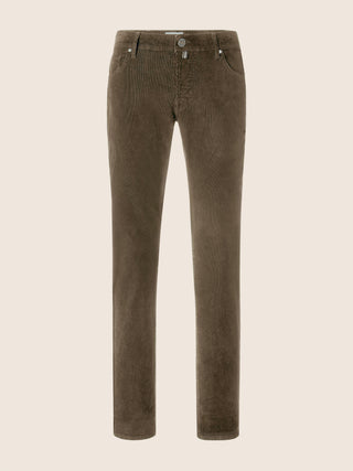 Nick Slim 5 Pocket Pants in Beige Khaki Fine-Ribbed Corduroy