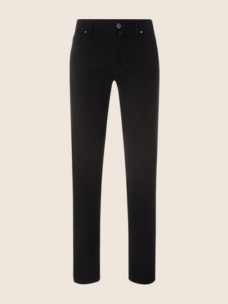 Bard Fast Regular-Slim 5 Pocket Jeans in Super Stretch Stay Black Denim with Rinse Wash