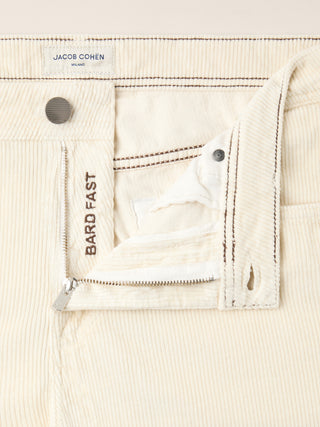 Bard Fast Regular-Slim 5 Pocket Pants in Off White Comfort Cotton and Cashmere Corduroy 4