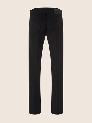 Luis Regular 5 Pocket Pants in Dark Grey Modal and Lyocell Stretch Twill 3