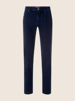5-Pocket-Jeans Bard Regular Slim Fit Luxury aus dunkelblauem, weichem Super Stretch Soft Denim mit Rinse Wash 1