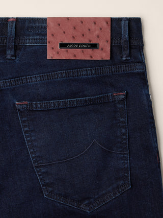 5-Pocket-Jeans Bard Regular Slim Fit Luxury aus dunkelblauem, weichem Super Stretch Soft Denim mit Rinse Wash 2