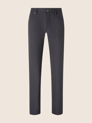 Bard Regular-Slim 5 Pocket Pants in Dark Grey Technical Stretch Cady