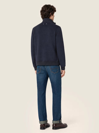 Edo LTD Regular-Straight 5 Pocket Jeans in Dark Blue Japanese Selvedge Denim with Vintage Wash 8