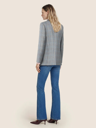 Victoria Flare 5 Pocket Jeans in Light Blue Comfort Denim with Vintage Wash 5