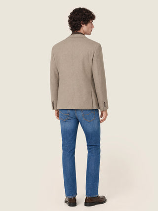 Bard Regular-Slim 5 Pocket Jeans in Light Blue Comfort Denim with Vintage Wash 7