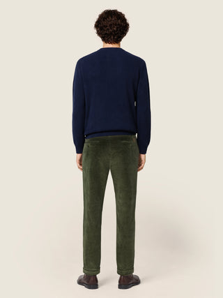 Chino-Hose Henry Slim Fit aus Stretch-Baumwoll-Cordsamt in Algengrün 6