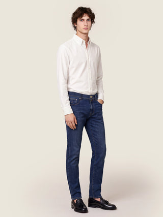 Shirt in Off-White Cotton and Cashmere Batavia 2