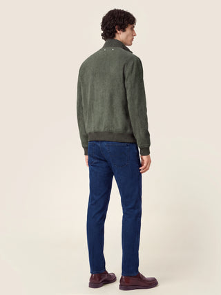 5-Pocket-Jeans Scott Carrot Slim Fit aus dunkelblauem Comfort Denim, Rinse Wash 5