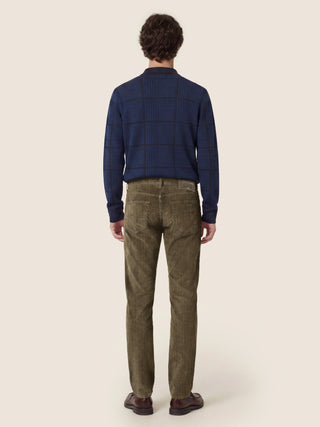 Nick Slim 5 Pocket Pants in Beige Khaki Fine-Ribbed Corduroy 5