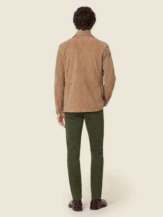 Pantalones Bard 5 bolsillos de sarga stretch de algodón y lyocell verde alga 5